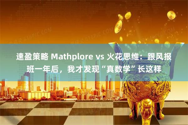 速盈策略 Mathplore vs 火花思维：跟风报班一年后，我才发现“真数学”长这样